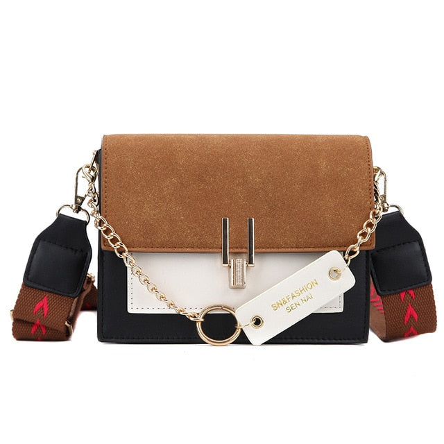 2020 new mini handbags women fashion ins ultra fire retro wide shoulder strap messenger bag purse simple style Crossbody Bags